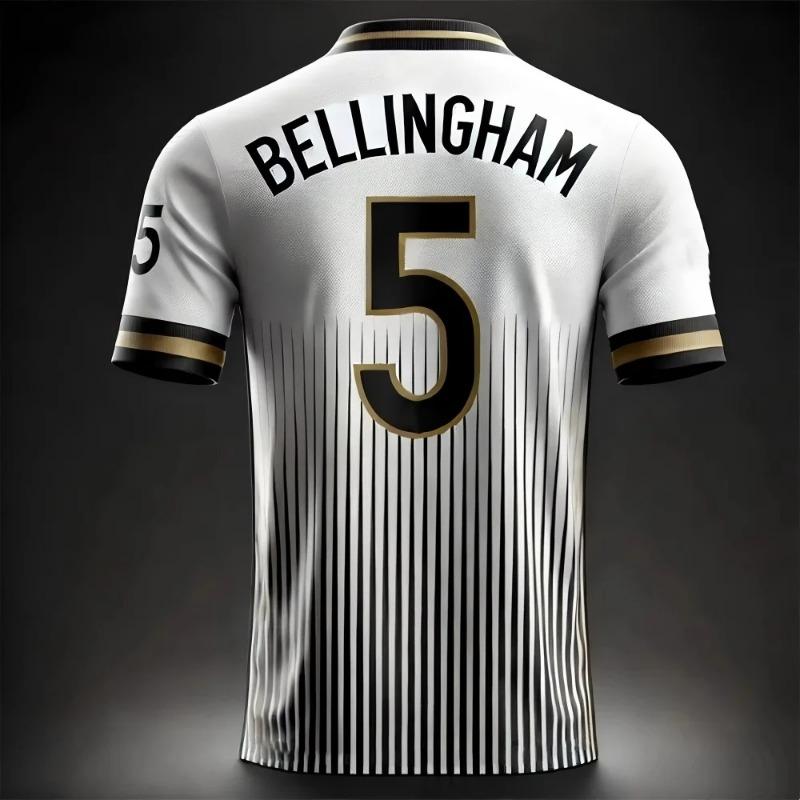 New Round Neck BELLINGHAM #5 Jersey Fashionable Men s And Women s Short Sleeve Breathable Quick-Drying Sports T-Shir L