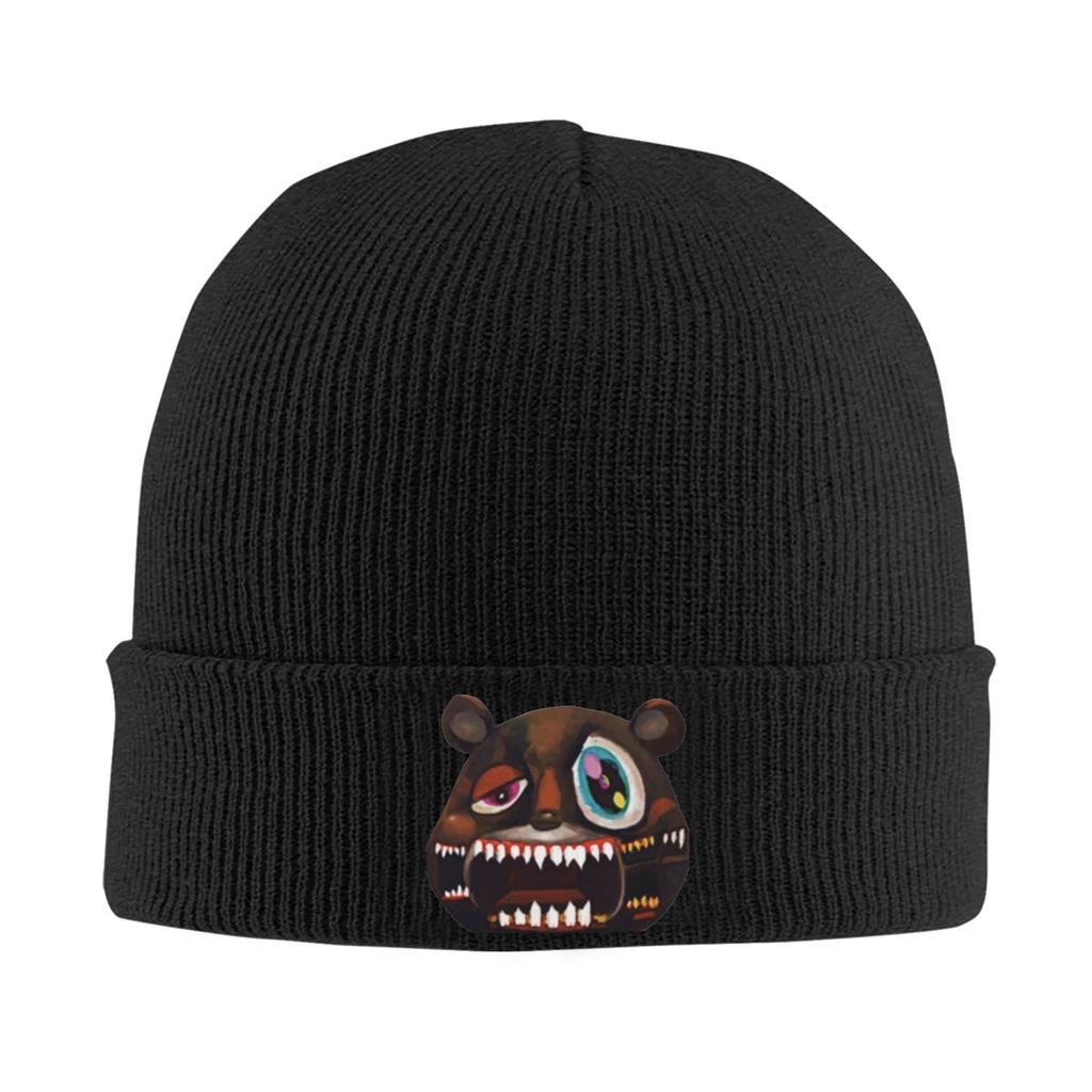 Graduation Bear Rapper Hats Autumn Winter Beanie Warm Kanye West Music Cap Unisex Women Acrylic Bonnet