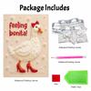 Cute Duck Pearl and Diamond Painting Art Kit. DIY Gemstone Beading Craft Kit. Home Wall Decoration