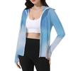Women's Print Ice Silk Hooded Lightweight Long Sleeve Sun  Jacket Top