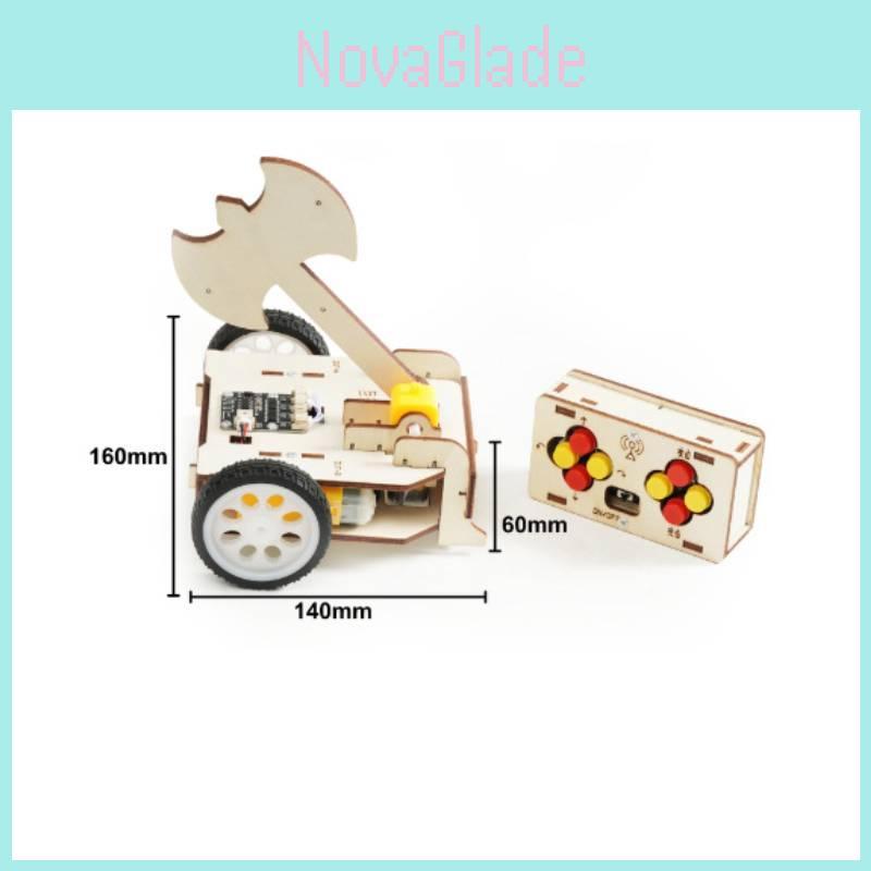 Handmade Wooden Remote Control Fight Car With Assembly For Science Projects And Creative Kids