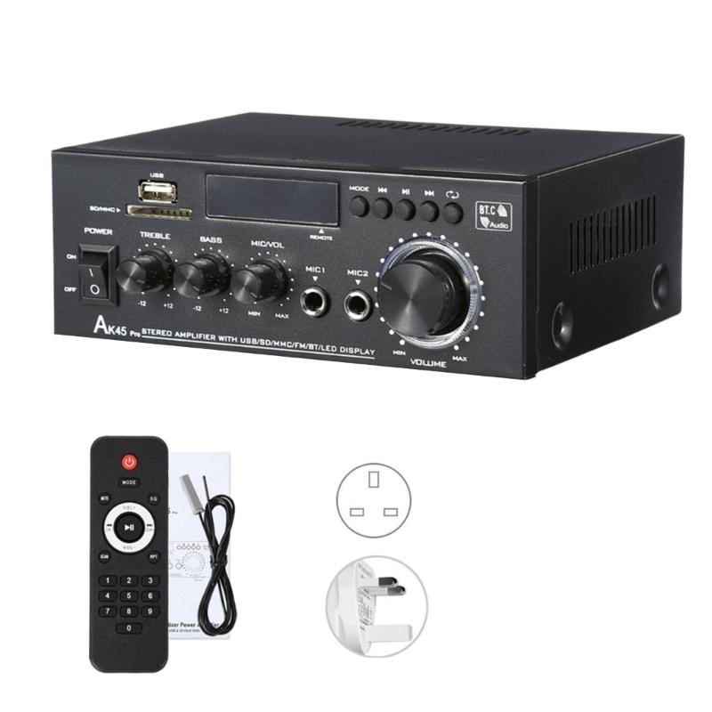 Powerful 50W+50W 2Channel Home Stereo Receiver Bluetooth-compatible Stereo Amplifier for Theater,Karaoke,USB,Support