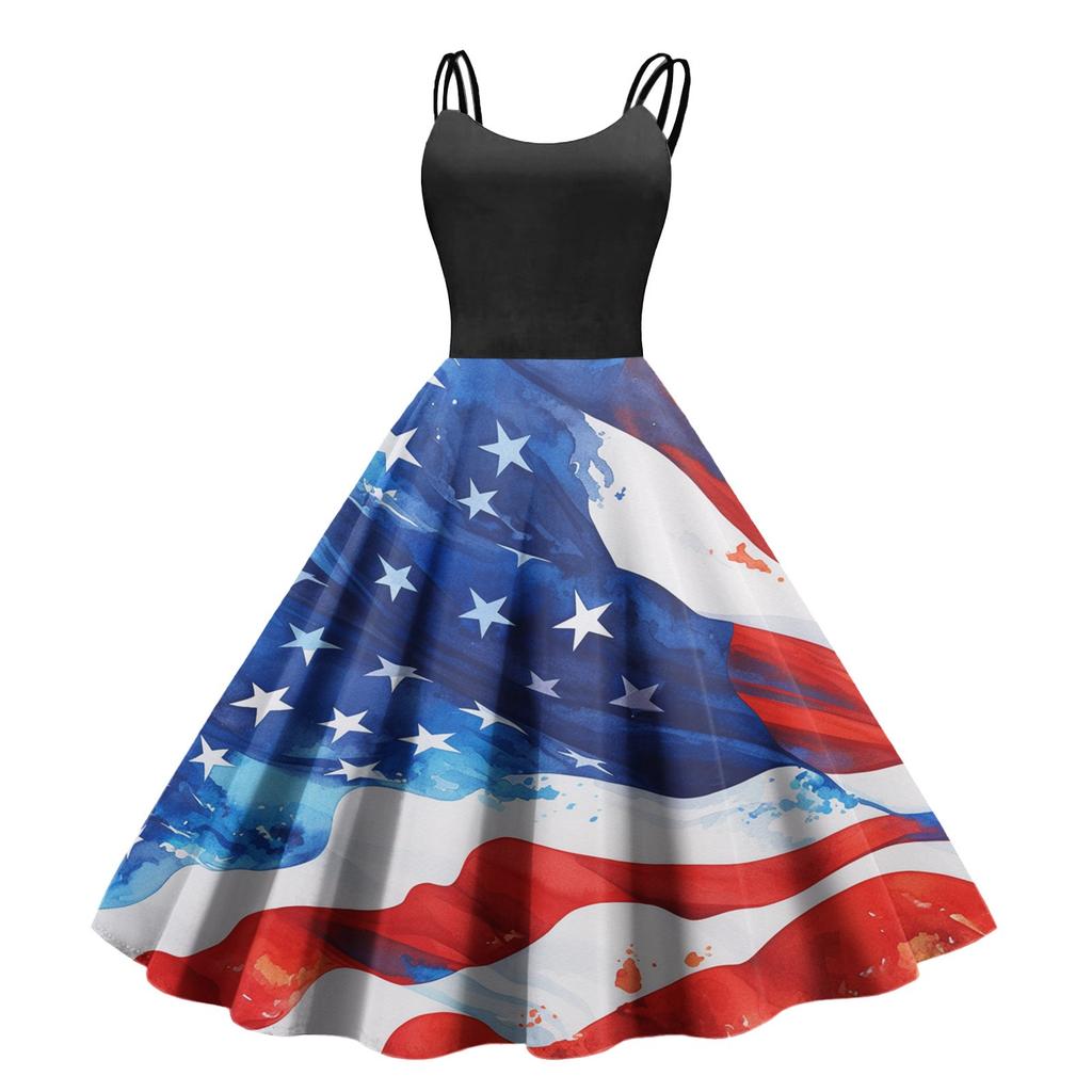 Women's Casual Fashion Print Sexy Off Shoulder Punk Retro Dress Retro Dress Dress