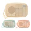 Kosmetiktasche aus Mesh, tragbarer Reise-Make-up-Organizer, atmungsaktiver Kulturbeutel mit Reißverschluss und Kordel zum Aufhängen für Zuhause, Büro, Fitnessstudio