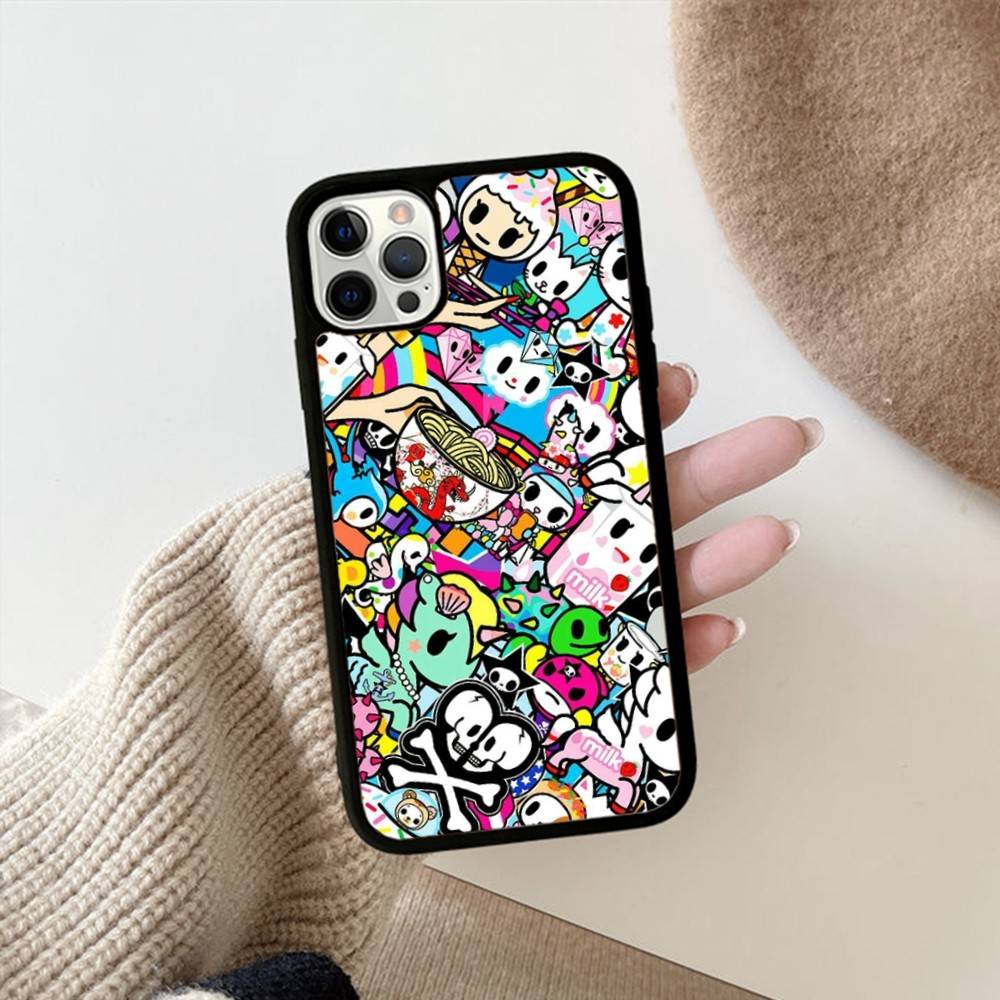 

Japan Tokidoki PC+TPU Phone Case For IPhone 17 16 15 14 13 12 11 Pro Max Plus Kawaii Cartoon Cover iPhone 15 plus