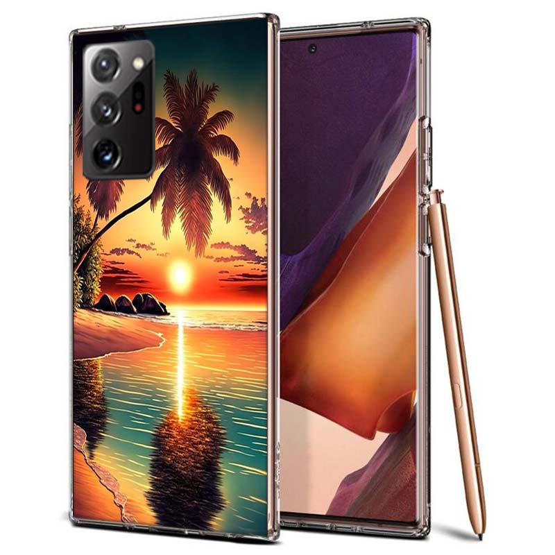 Beautiful Seaside Coconut Trees Phone Case for Samsung A55 A35 A25 A15 A07 A05S A16 A17 A26 A36 A37 A56 A57 Galaxy Note 20 10 A5