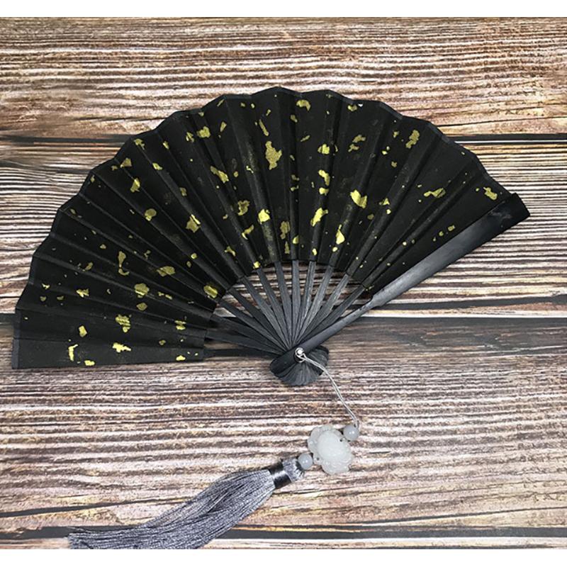 

13/16cm Mini Chinese Folding Bamboo Fan Blank Hand Paper Fans Antique Tassel Bamboo Handle Hand Party Decor Ornaments Gift 13cm