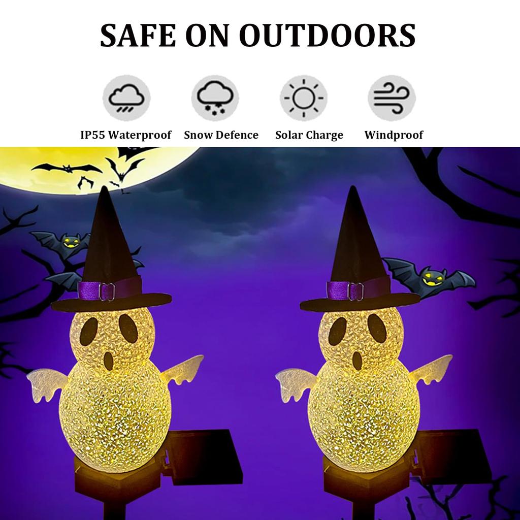 Lanito Halloween Decoration Ghost Garden Halloween Solar Halloween Decoration Recessed Automatic Lighting Haunted Creating Decorative Lights Lights,