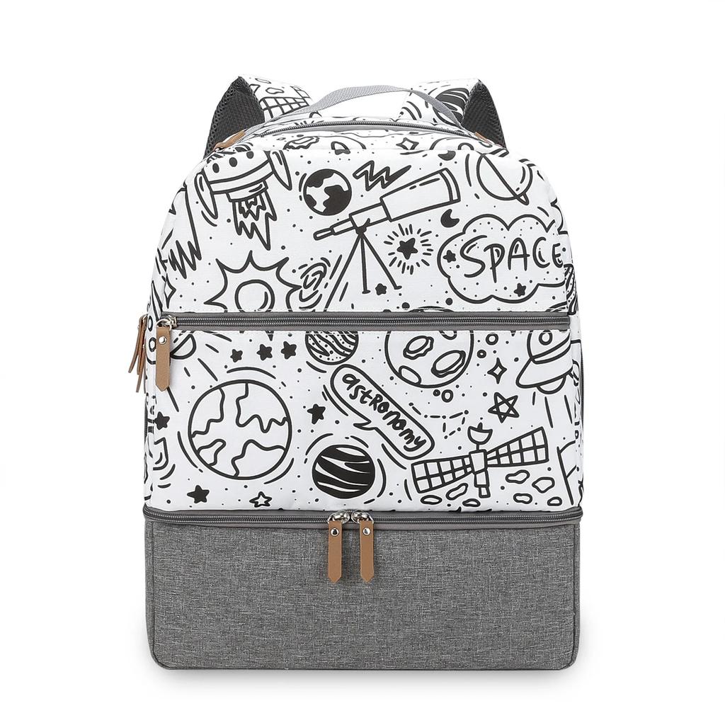 Dětská taška Taška na pleny Batoh Taška na odsávačku mateřského mléka Chladicí přihrádka na odsávačku Stylový organizér na dětskou tašku Taška na dětské lahvičky