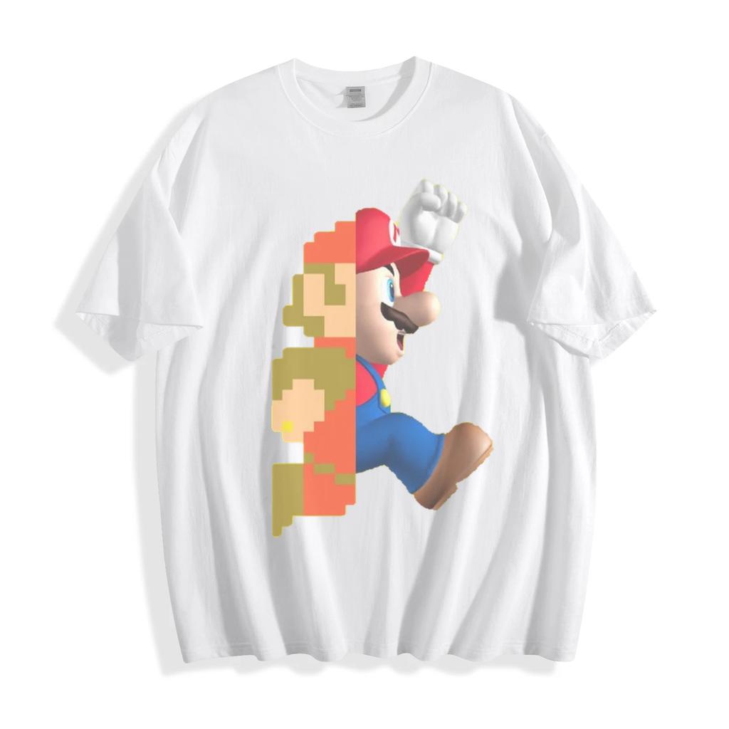 Pixel Mario T-Shirt - Retro 8-Bit Plumber Icon Unisex Tee