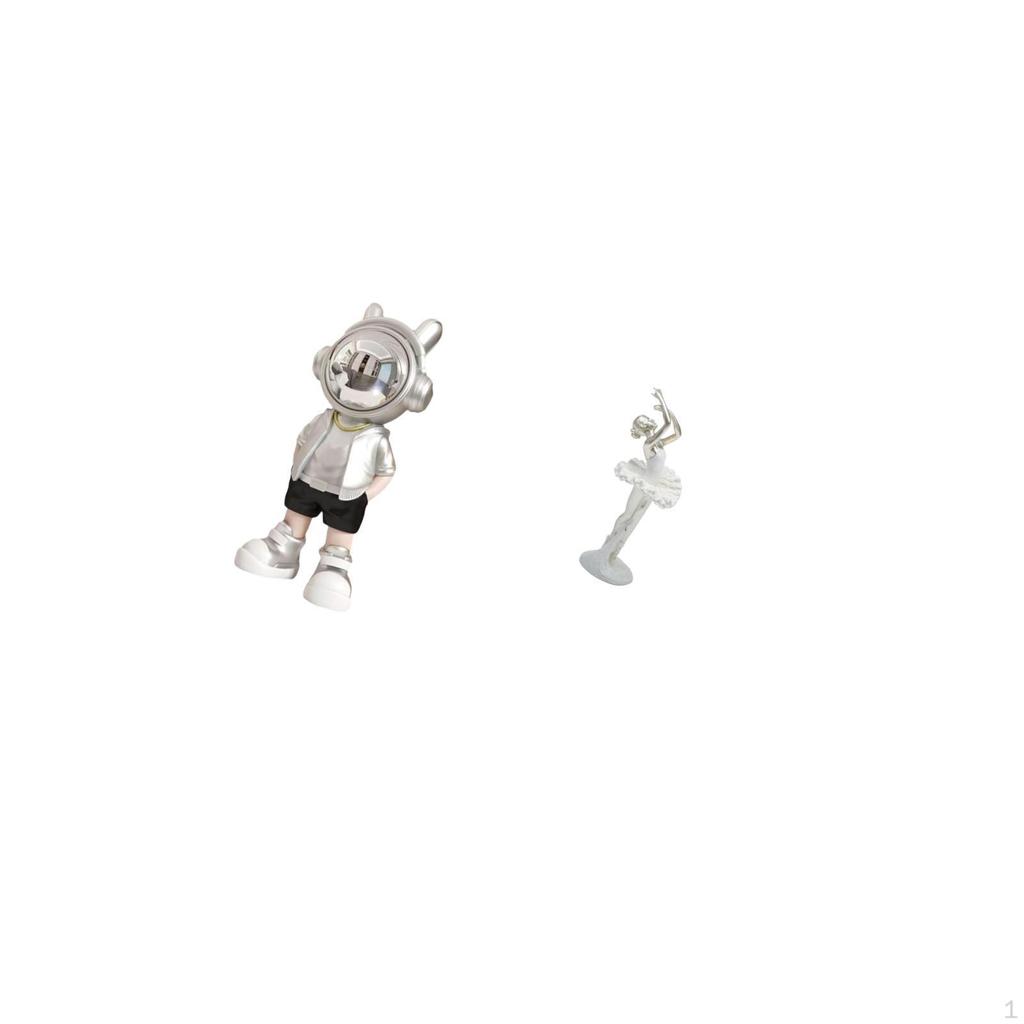 Astronaut Ballerina Statue Tabletop Ornament Creative Modern Dancing Girl Figurine Decorative