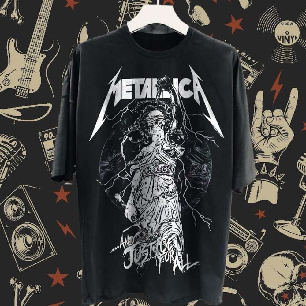 

Justice For All Metallic Band Shirt Tee, Vintage Style Rock Merch Unisex S-5XL Unisex T-Shirt XL
