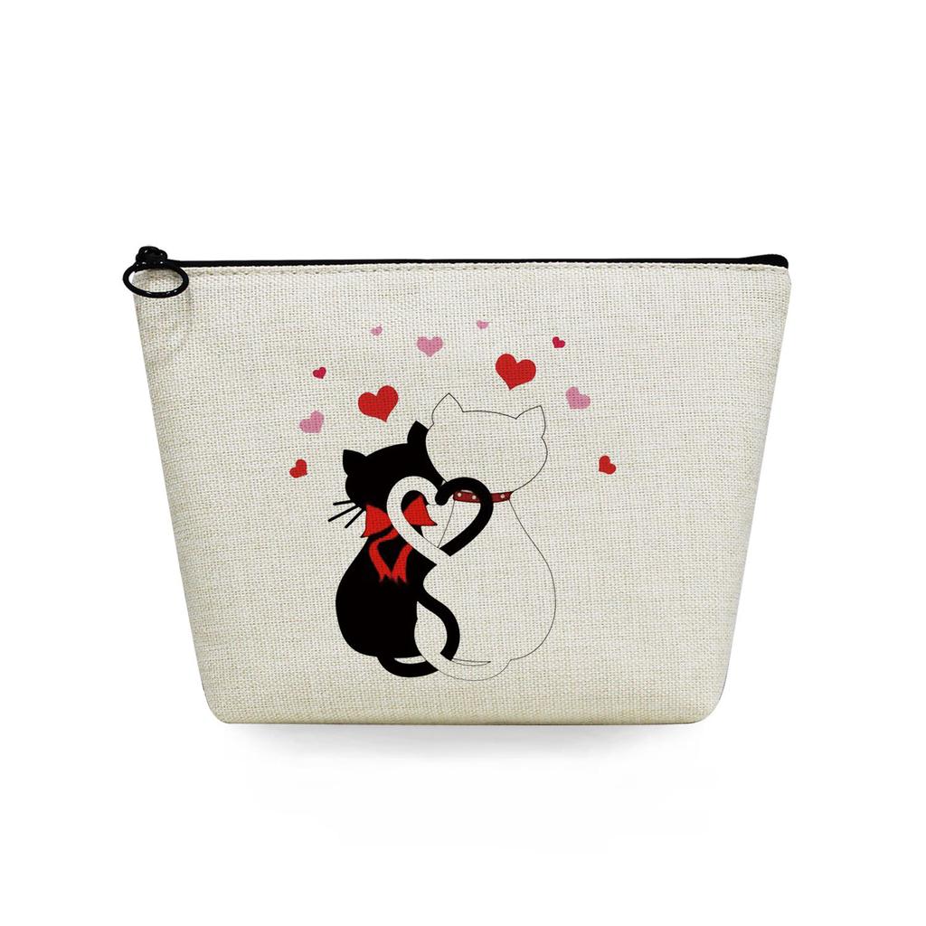 Women Cat Print Cosmetic Bag Toiletries Organize Travel Storage Case 6744