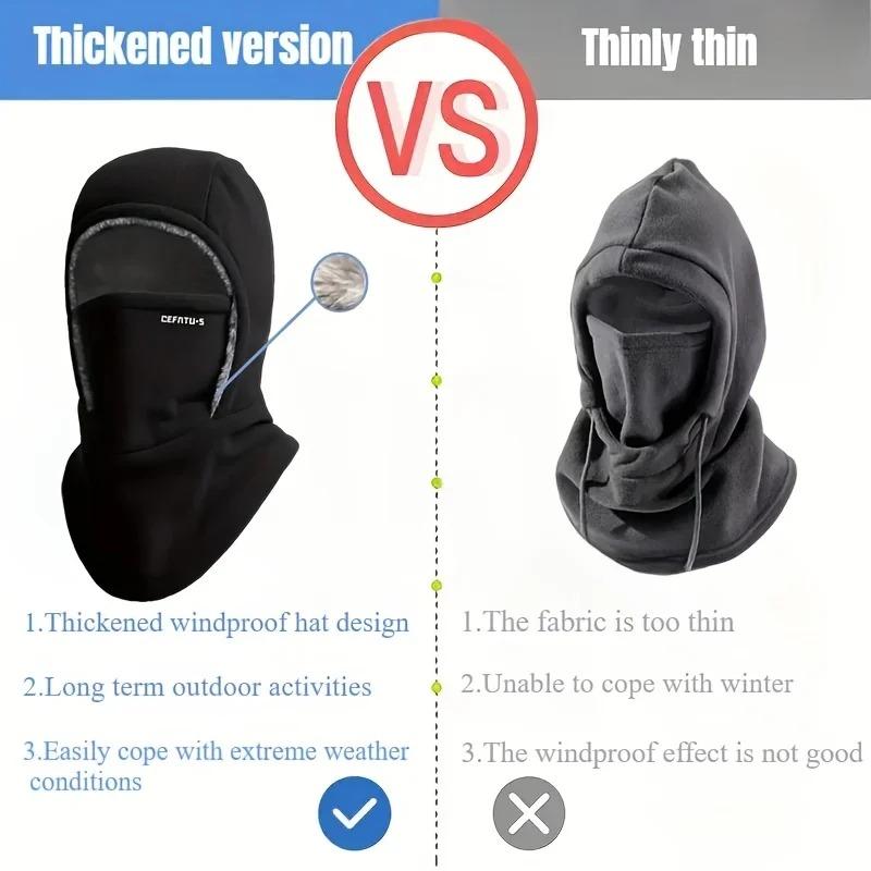 Strick-Gesichtsmaske Winddicht Dick Weich Bequem mit Hals- und Ohrenschutz zum Laufen, Skifahren, Angeln, Outdoor, Motorradfahren