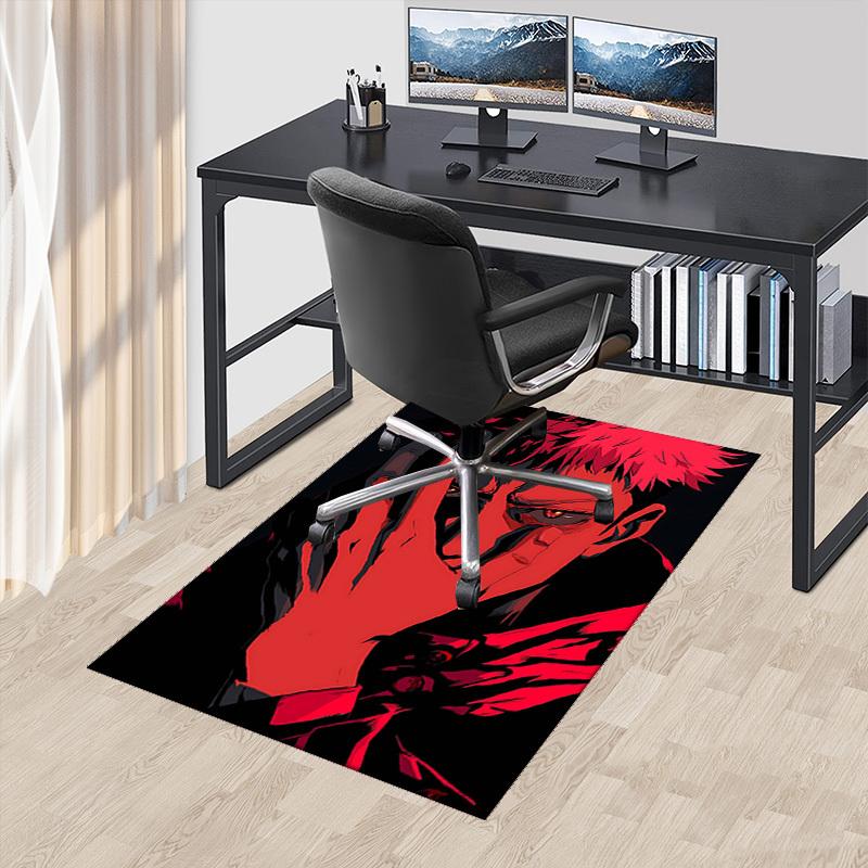 

1pc Anime Red Headed Guy Chair Mat - Anime Cartoon Design Office Desk Pad, Non-Slip Carpet for Home Decor, Suitable for All Seasons.U077 60cm by 90cm