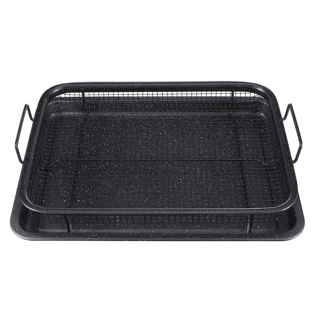 Non-stick Chips Basket Baking Dish Grill Mesh Kitchen Tools Black Stainless steel Copper Baking Tray Oil Frying Baking Pan