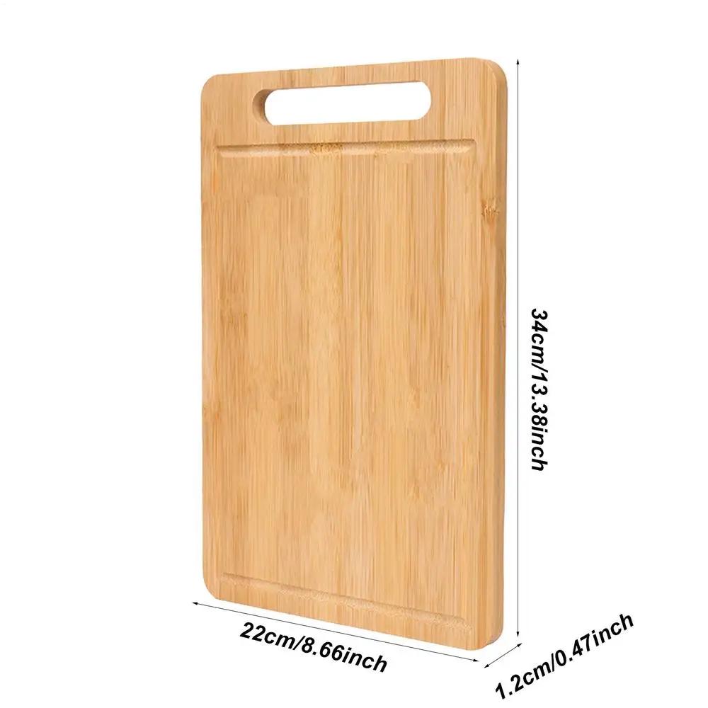 Kitchen Cutting Board Double-sided Available Rectangular Thickened Solid Wood Cutting Board Fruit Veggies Meat Cutting Boards