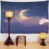 Purple Starry Moon Tapestry Wall Hanging Kawayi Art Bohemian Psychedelic Girl Room Dormitory Home Decor