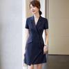Trouloman Women's Navy A-Line Professional Dress