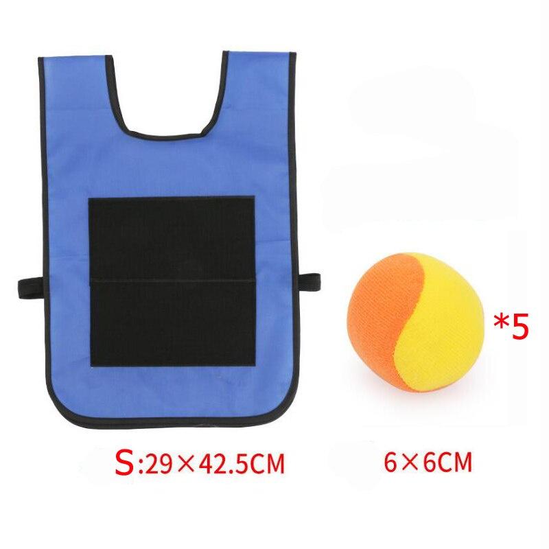 Kids Game Props Vest Sticky Jersey Vest Game Vest Waistcoat With 5 Sticky Ball Throwing Children Outdoor Fun Sports Toy