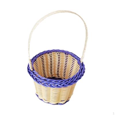 Blumenkörbe Picknick Bauernhof Gemüse Obstpflückkorb Rattan Mädchen