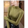 Women Mock Neck Modal Long Sleeve Tee Fleece Lined Thick Warm Base Layer Top