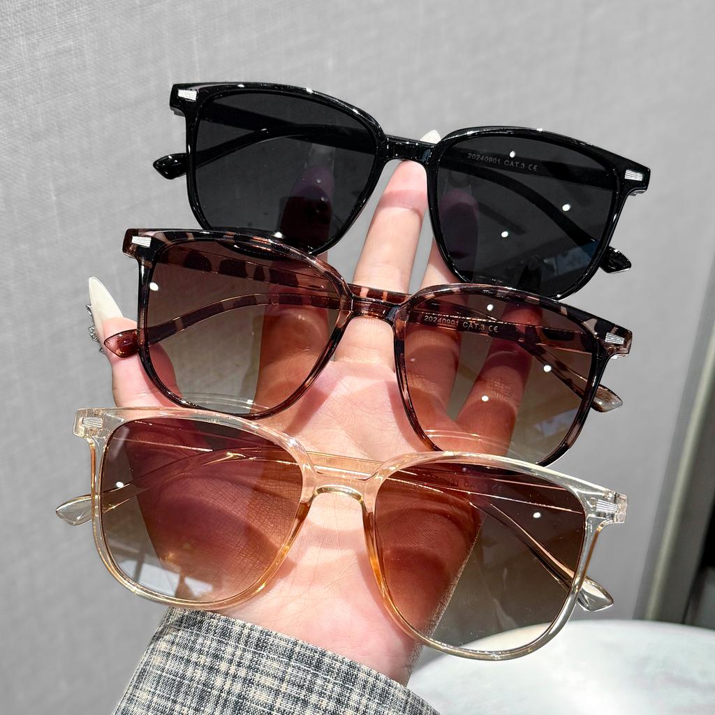 3Pcs Retro Cat Eye Goggles Sunglasses Women Fashion Oversized Men Vintage Black Sun Glasses Trendy Shades Uv400 Eyewear