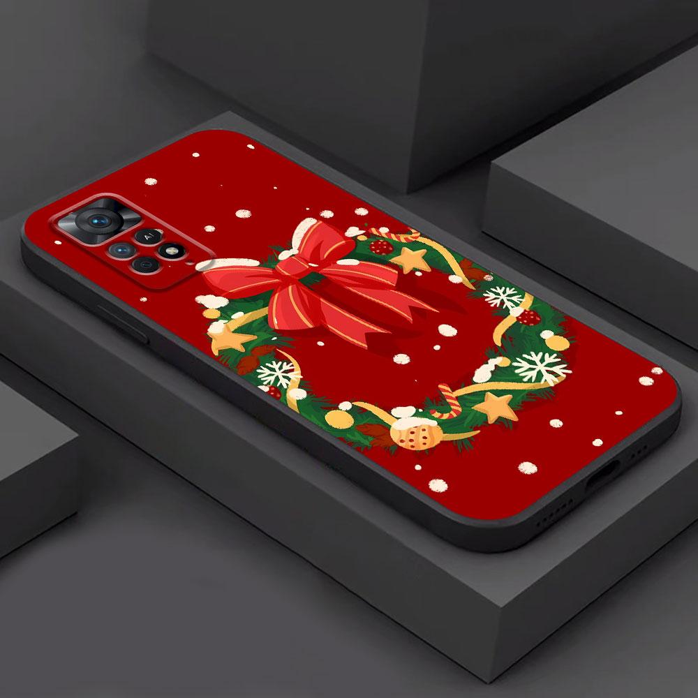 

Claus Elk Snowman Christmas Tree Phone Case for Redmi Note 10S 12S 8T 11S 9S 9 8 7 12 10 11 Pro 13 Pro 9T Silicone Bumper Cover Redmi Note 11