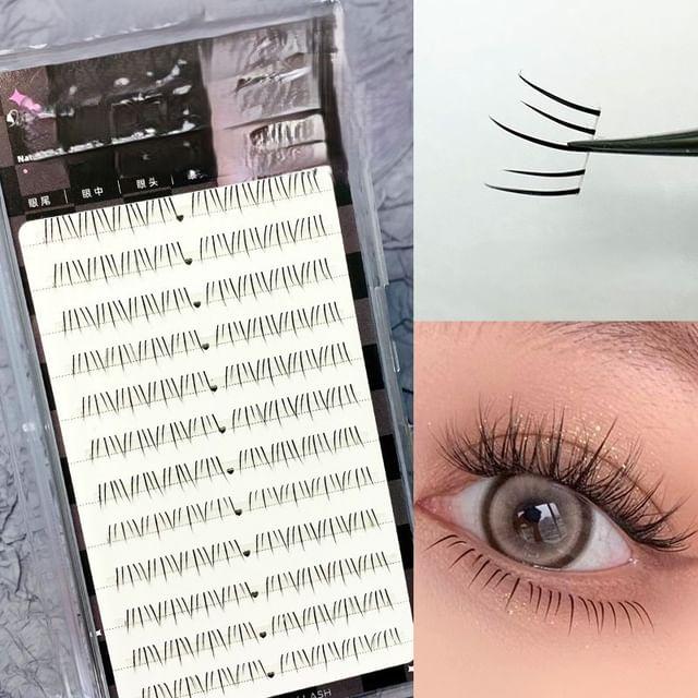 Aimo - Bottom False Eyelashes Clusters Black - One Size