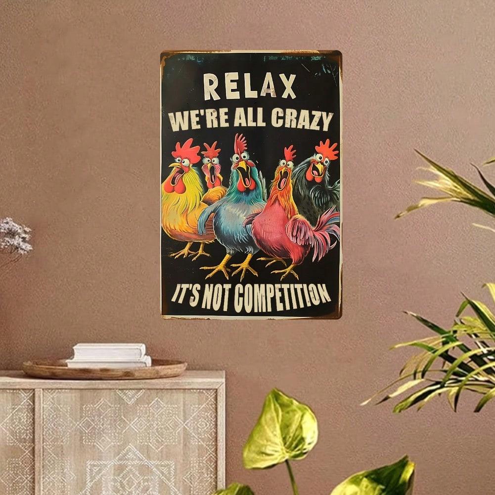 Humor Farmhouse Metal Tin Sign Rustic Wall Art Decor 8x12 Inch Easy Hanging Bathroom Kitchen Bedroom Halloween Home Decor
