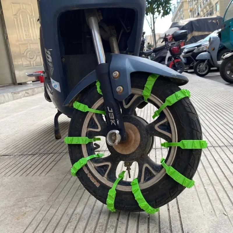 Motorcycle Anti Slip Chains Car Tire Chains Winter Snow Anti-Skid Tyre Cable Ties Auto Outdoor Snow Tire Tyre Anti Skid Chai