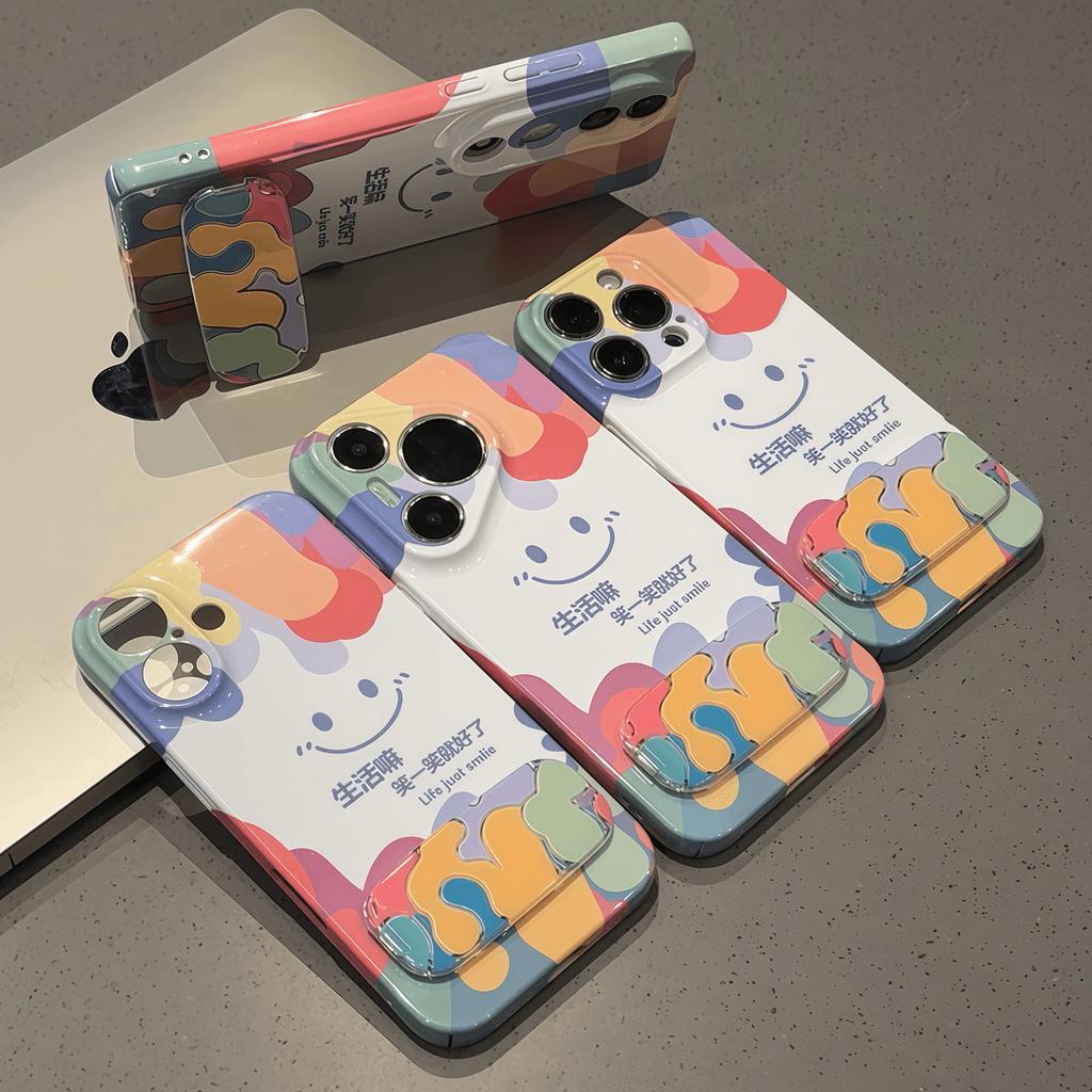 Smile life bracket with Apple 11promax mobile phone case new Iphone11 film case fine hole case 11pro