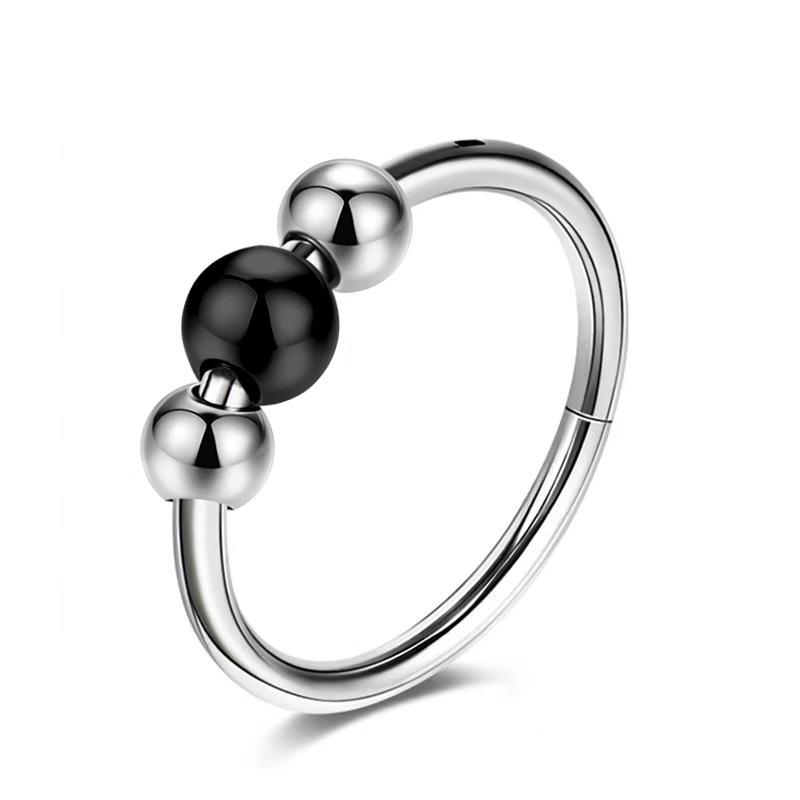 316L Titanstahl Opal Nahtloser Ring Ohrringe für Nase & Septum