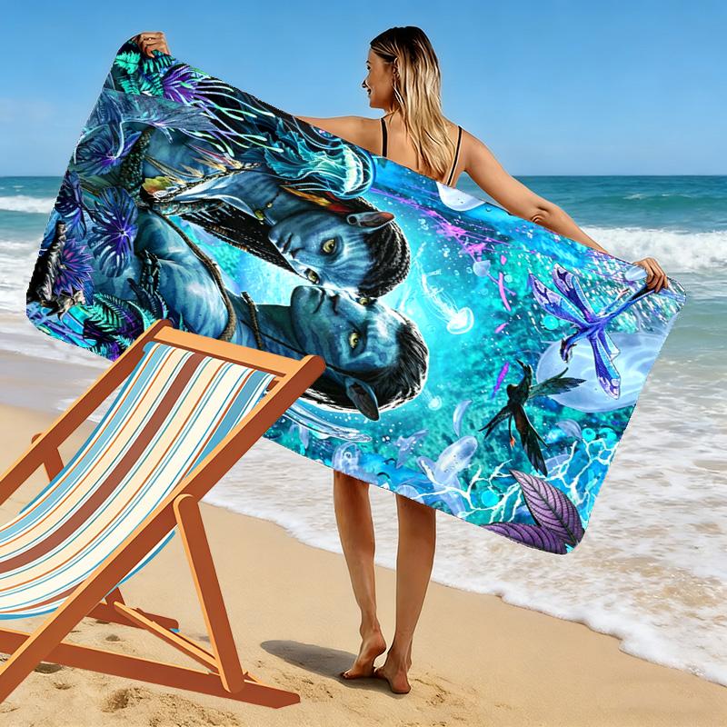 AVATAR Print Beach Towel, Large Soft Quick Dry Towel for Beach Camping Swimming