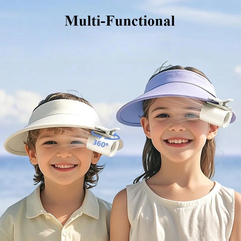 1pc Hipacool Portable Clip Fan 360° Rotatable 100 Speed Wind 12V USB Rechargeable Electric Fan Low Noise Mini Fan Clamp Anywhere