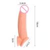 18cm Silicone Long Penis Extension Sleeve Reusable Condom Dick Extender Cock Enlargement Penis Ring Sex Toys for Men