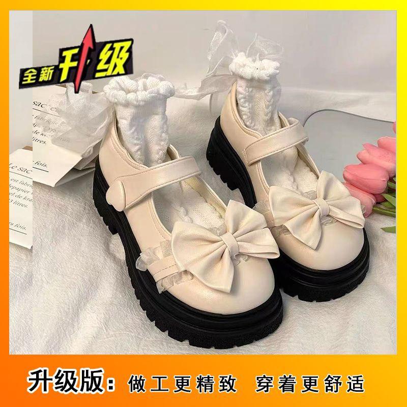 2025 autumn sweet and cool platform Japanese Mary Jane shoes women's bow student versatile jk with skirt small leather shoes list