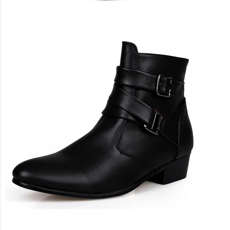 

Autumn/Winter 2021 Men s Plus Size Leather Casual Boots - Trendy British-Style Martin Shoes 46
