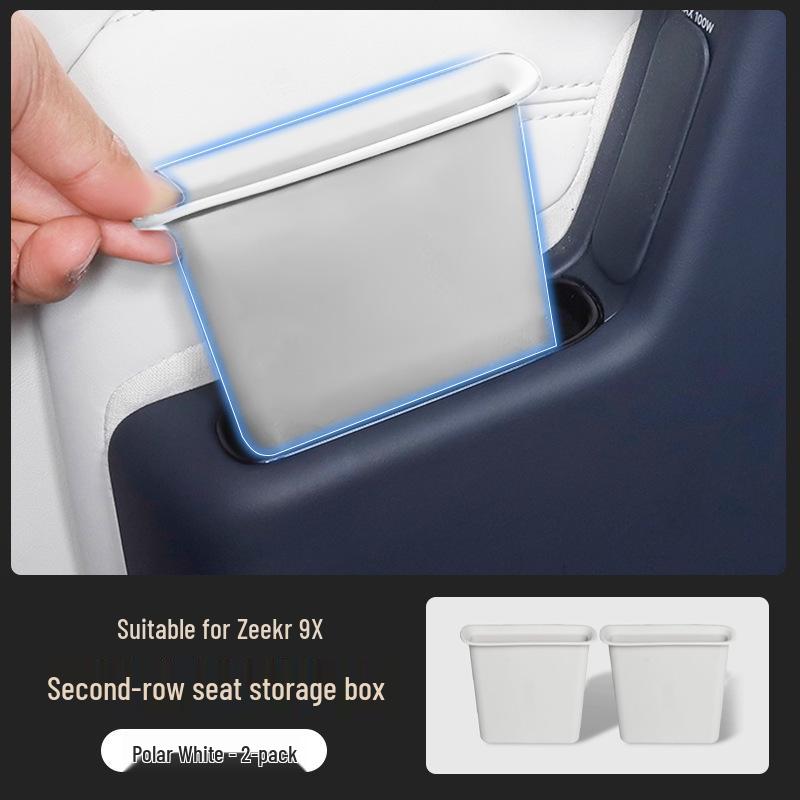 Zeekr 9X Second Row Seat Storage Box with Phone Slot - Interior Car Decoration Accessories