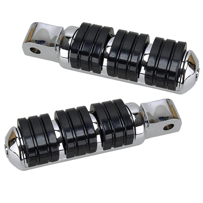 1 Pair Rear Foot Peg Rest Footrest Pedal Cushioning Fit For Honda Shadow 1100 750 VTX1800 VTX1300 Suzuki Rocket Yamaha Raider