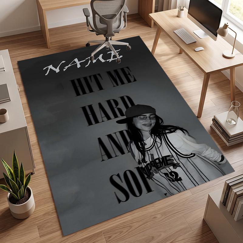 Billie Eilish (1) Personalized Name Office Carpet Stylish Decor for Living Room Bedroom Kitchen