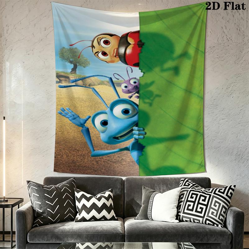 A Bug's Life Wall Tapestry Aesthetic Wall Hanging Printed Fabric Blanket Decorative Tapestries for Bedroom Living Room Home Decor