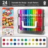Washable Soft-Tip Acrylic Markers for Elementary Art - True Color & Stackable