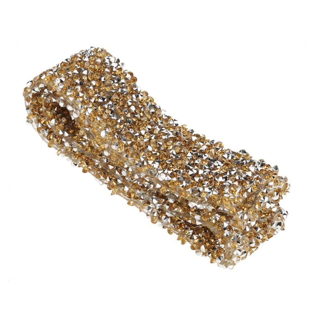 1pcs Sparkling Crystal Rhinestone Ribbon Beaded Trim Crystal Rhinestone Ribbon  Arts Crafts