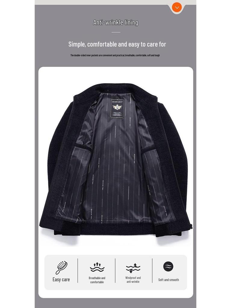 Men's Casual Spring & Autumn Jacket for Middle-aged and Elderly Fathers
