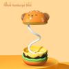 Rechargeable Creative Burger LED Night Light - Acrylic USB Lamp for Bedroom or Desktop, Perfect Student Gift