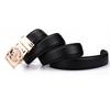 Genuine Leather Wolf Belt for Men Polychrome Rhinestone Alloy Belt Automatic Buckle Black Luxury Brand Plus Size Ceinture Homme