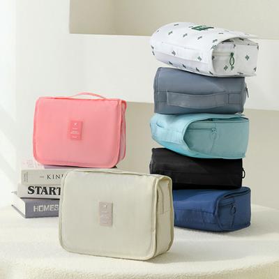 1PC Oxford Fabric White Diagonal Storage Bag, Foldable Hanging Makeup Bag, Travel Toiletry Bag