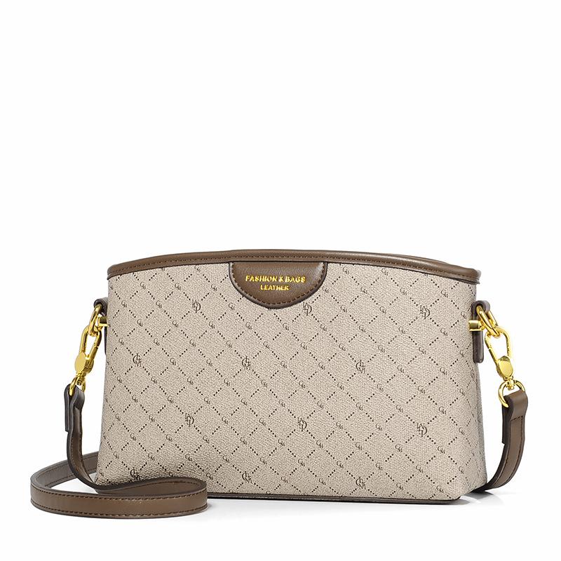 

Women s bag 2025 new Korean fashion niche print crossbody bag armpit bag versatile women s shoulder small square bag хаки
