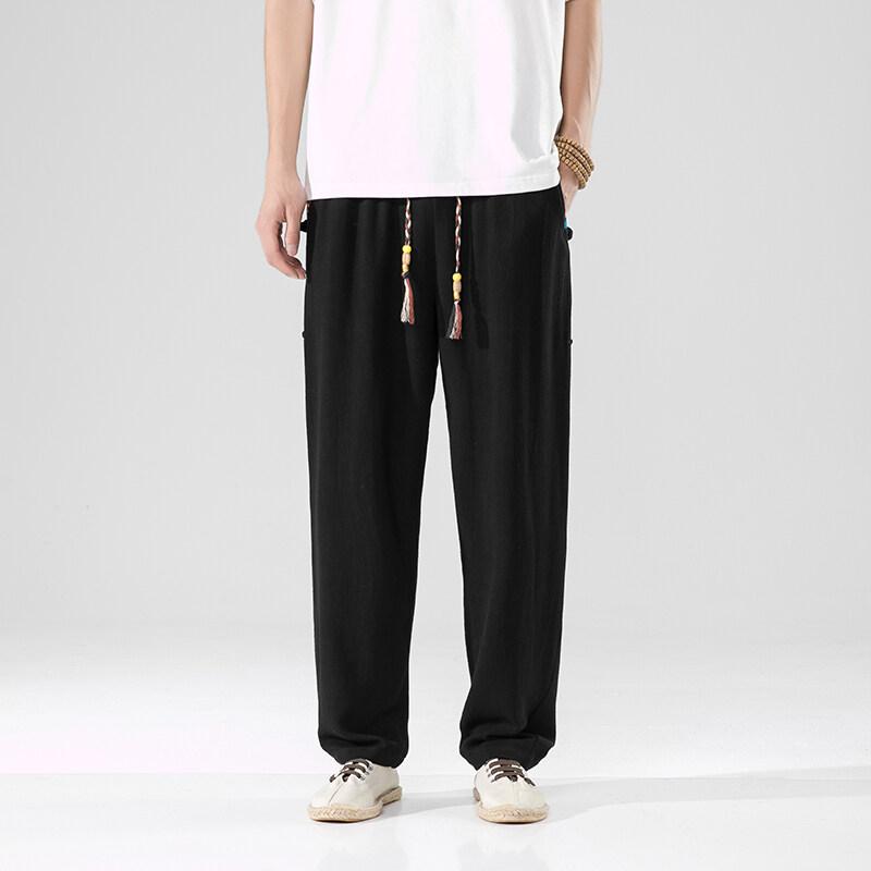 Men Fashion Casual Pants Men Japanese Samurai Embroidery Pants Male Patchwork Harem Pants Man Oversized Harajuku Jogger Trousers